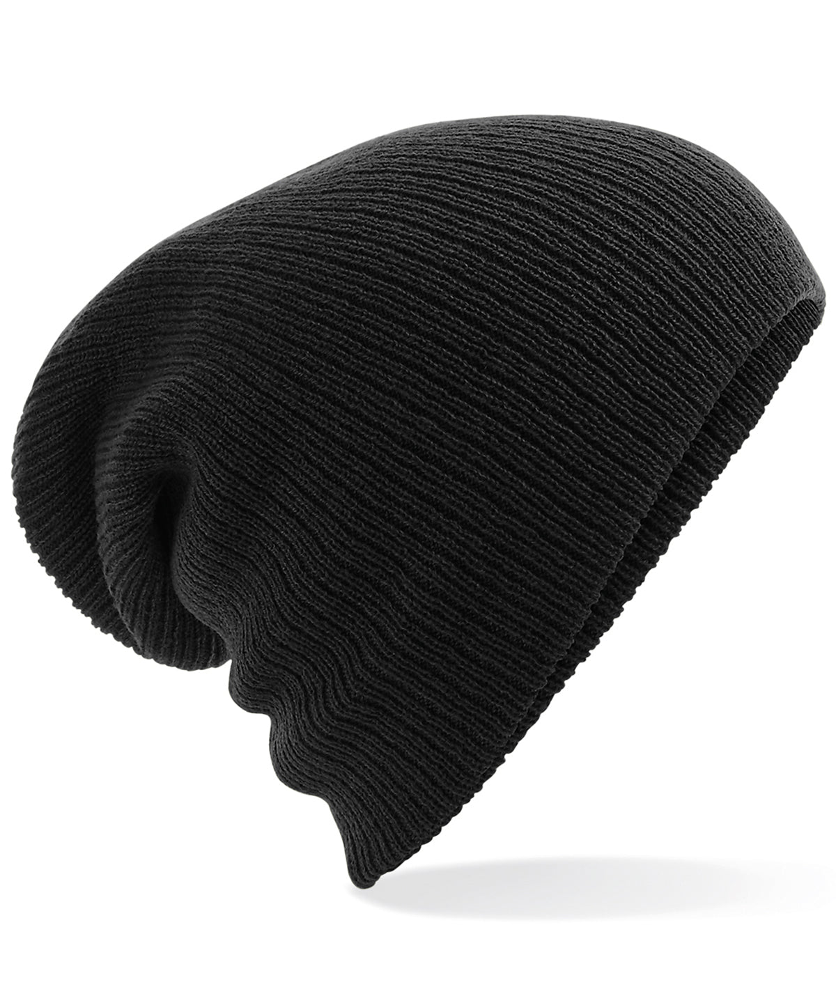 Personalised Hats - Black Beechfield Heavy gauge slouch beanie