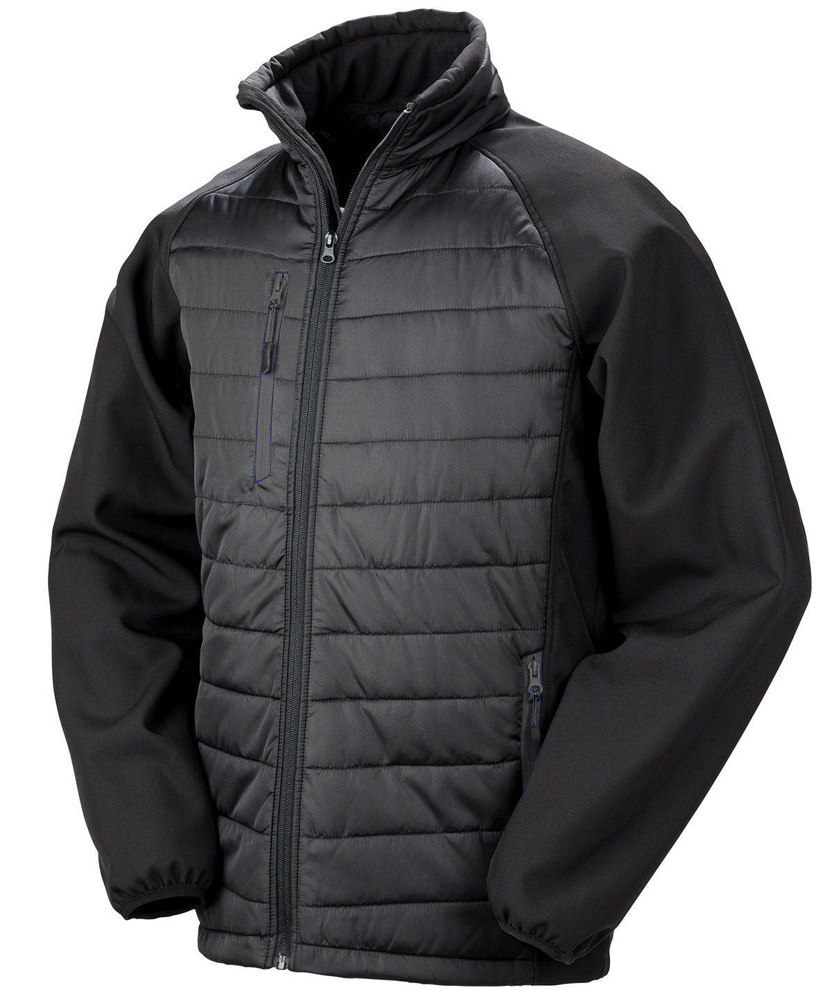 Personalised Jackets - Black Result Genuine Recycled Compass padded softshell jacket
