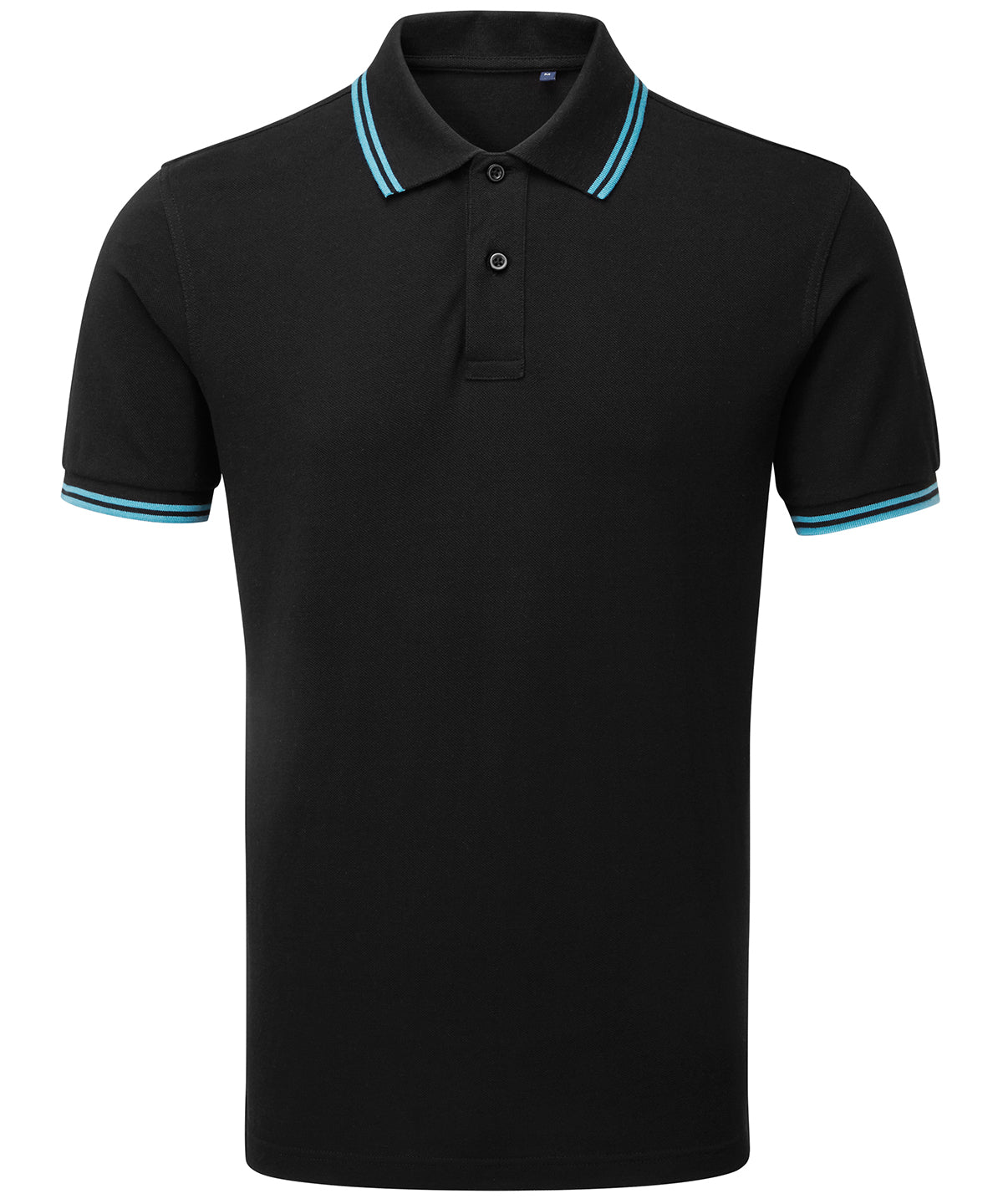 Personalised Polo Shirts - Black Asquith & Fox Men's classic fit tipped polo