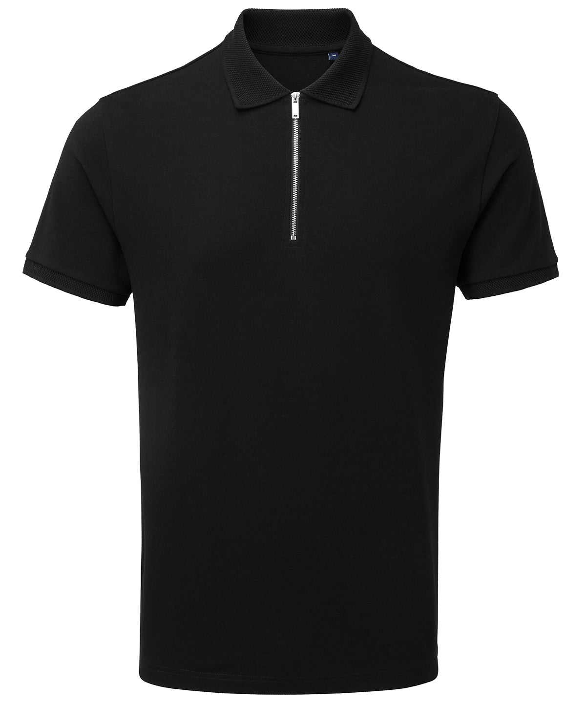 Personalised Polo Shirts - Black Asquith & Fox Men's zip polo