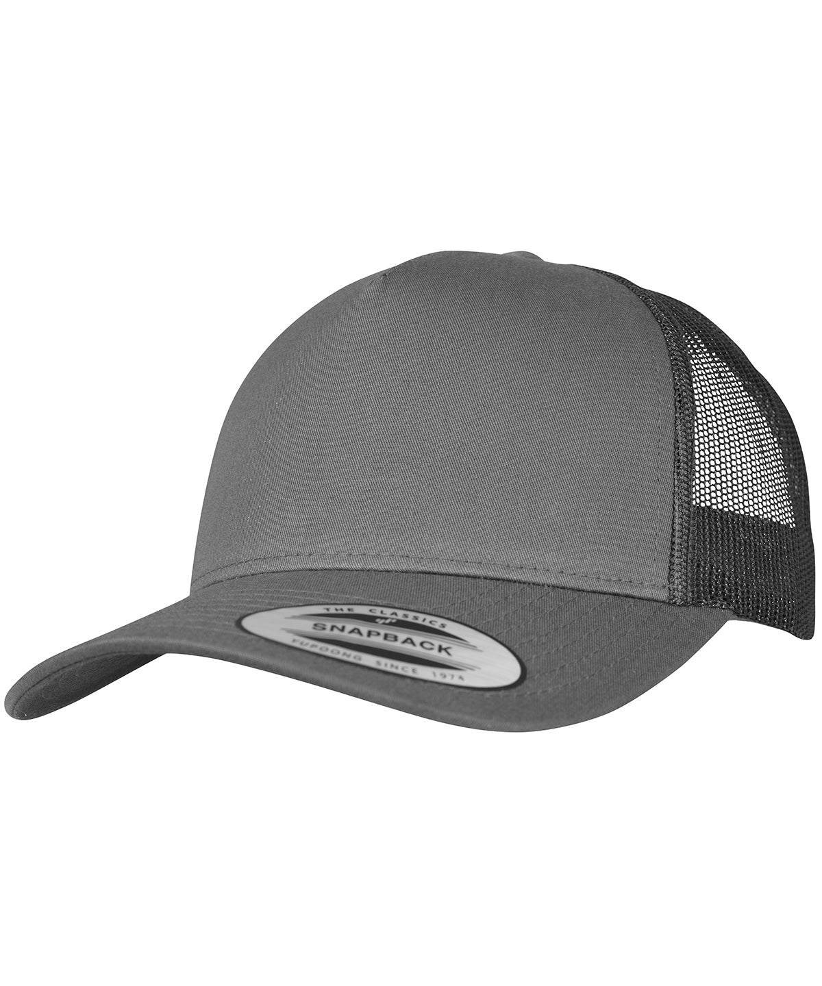 Personalised Caps - Dark Grey Flexfit by Yupoong 5-Panel retro trucker cap (6506)