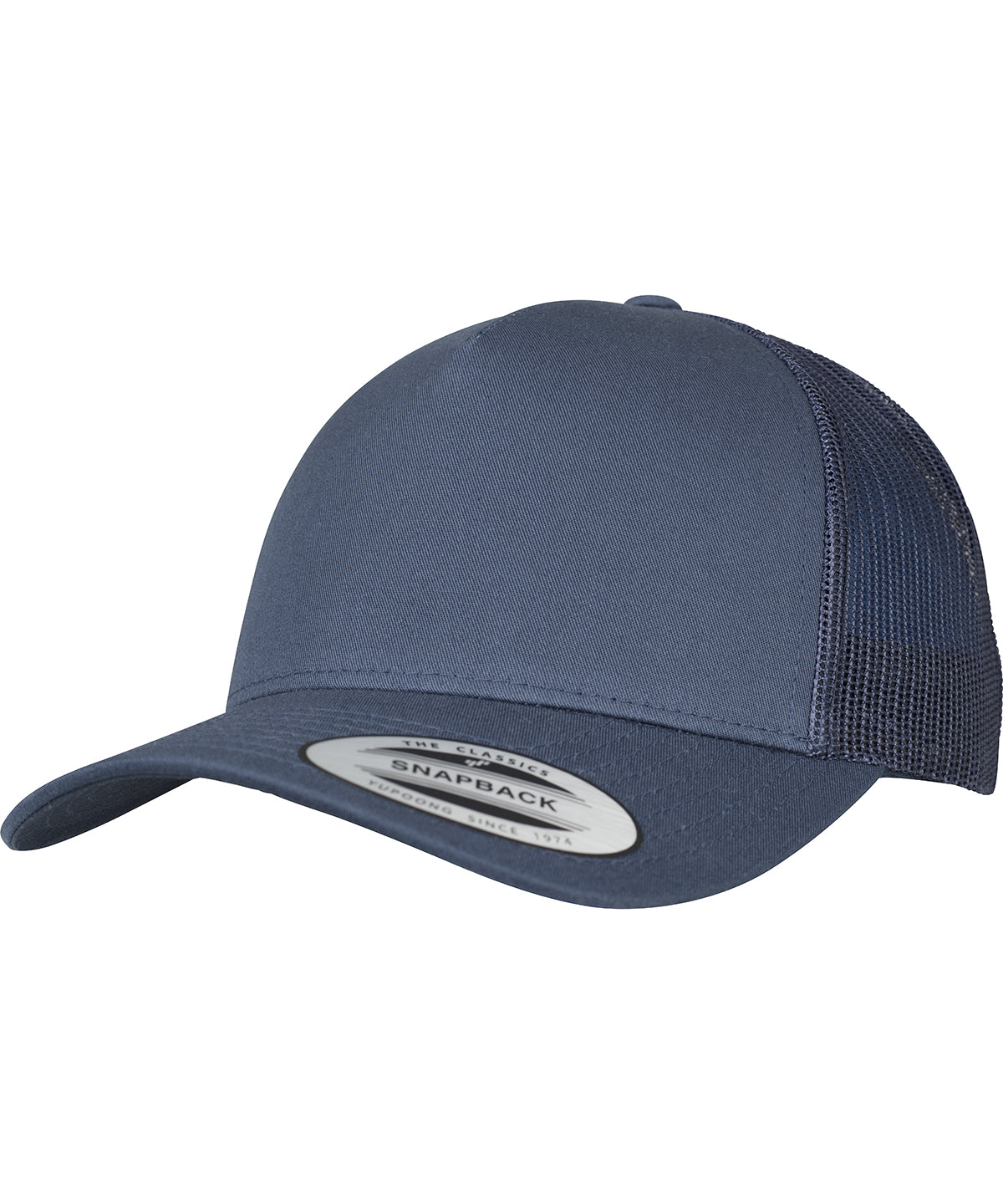 Personalised Caps - Navy Flexfit by Yupoong 5-Panel retro trucker cap (6506)