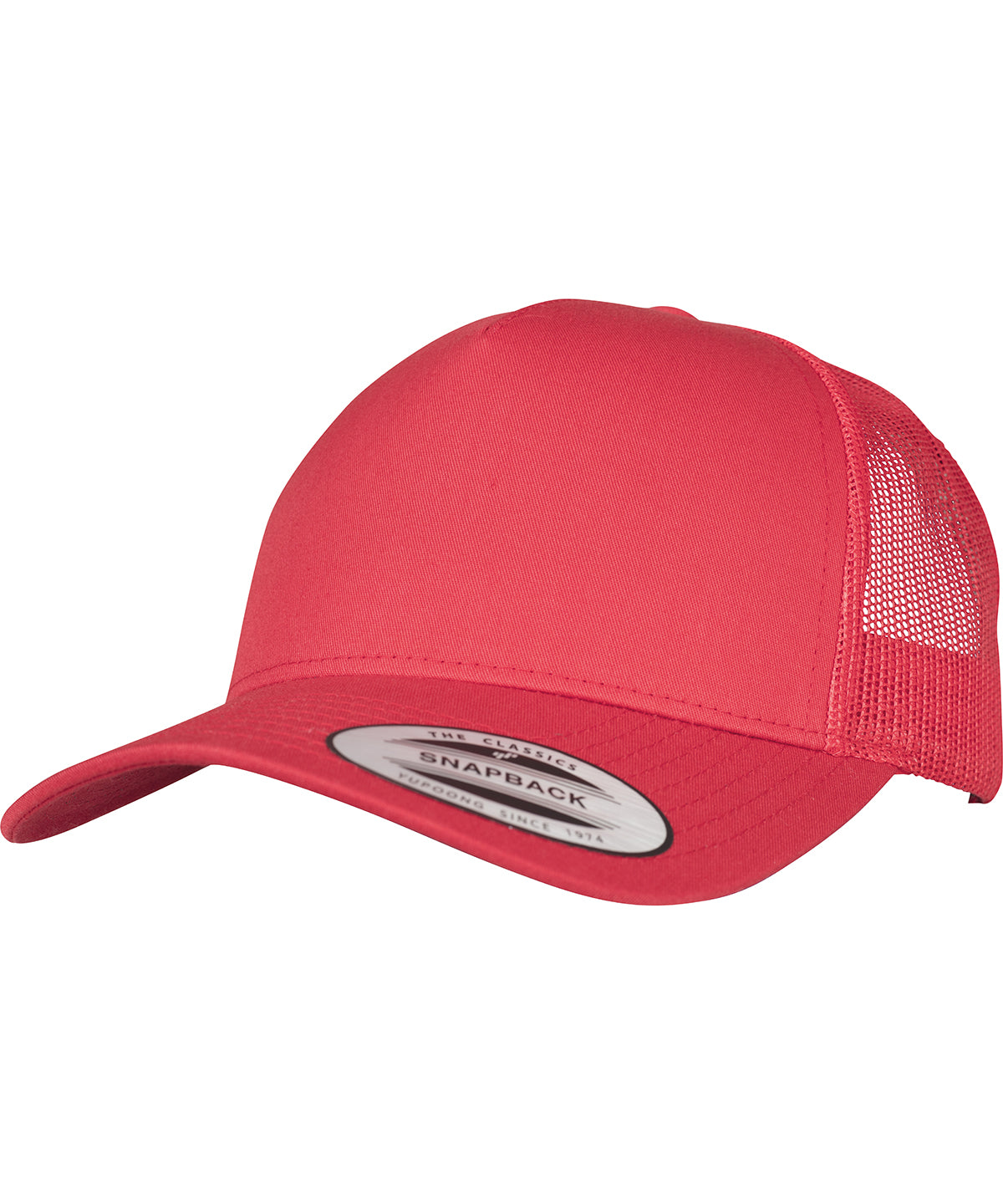 Personalised Caps - Mid Red Flexfit by Yupoong 5-Panel retro trucker cap (6506)