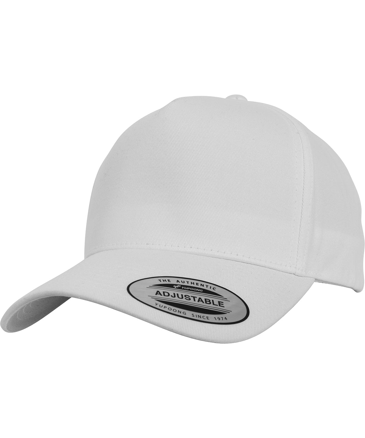 Personalised Caps - White Flexfit by Yupoong 5-panel curved classic snapback (7707)