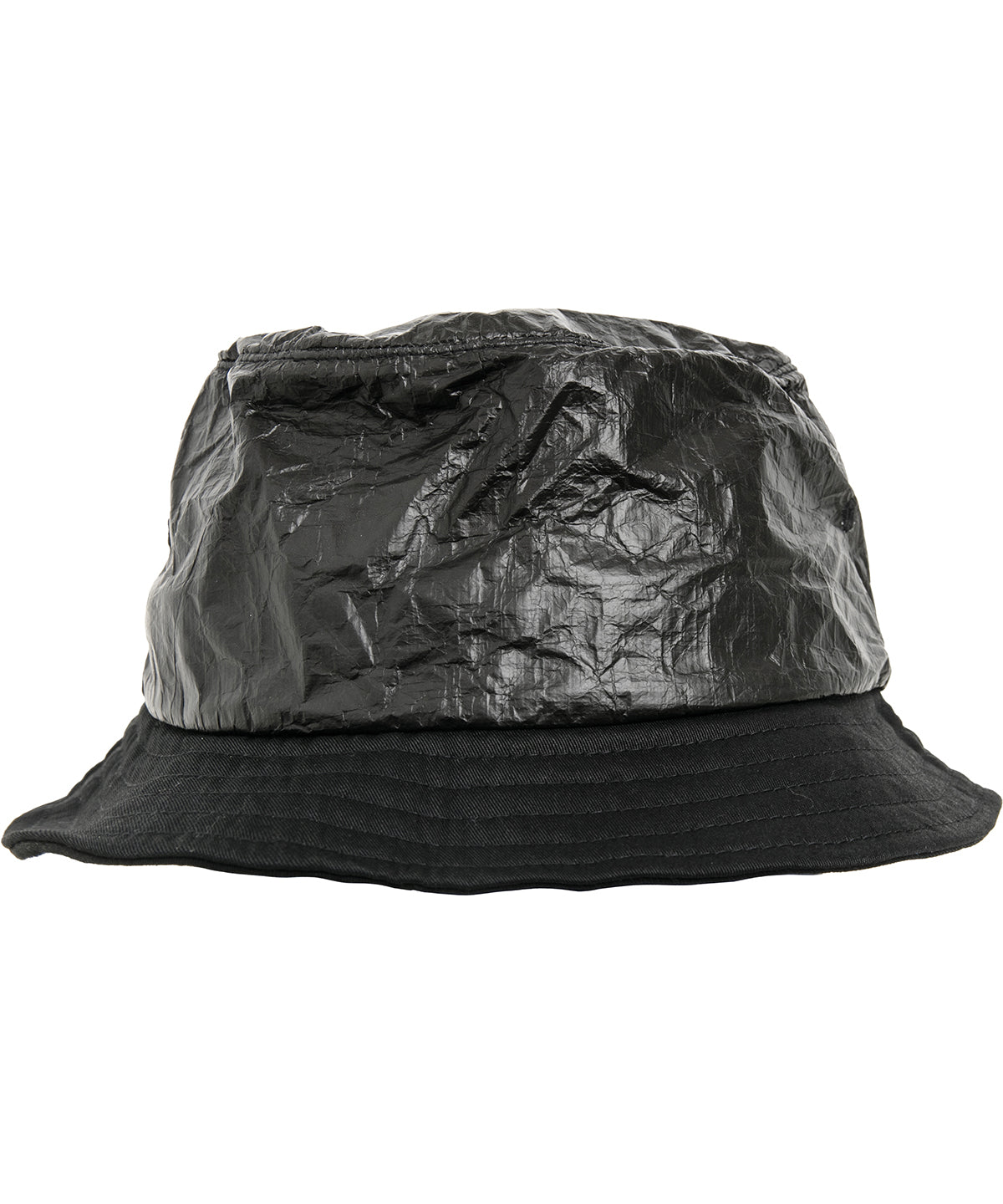 Personalised Hats - Black Flexfit by Yupoong Crinkled paper bucket hat (5003CP)