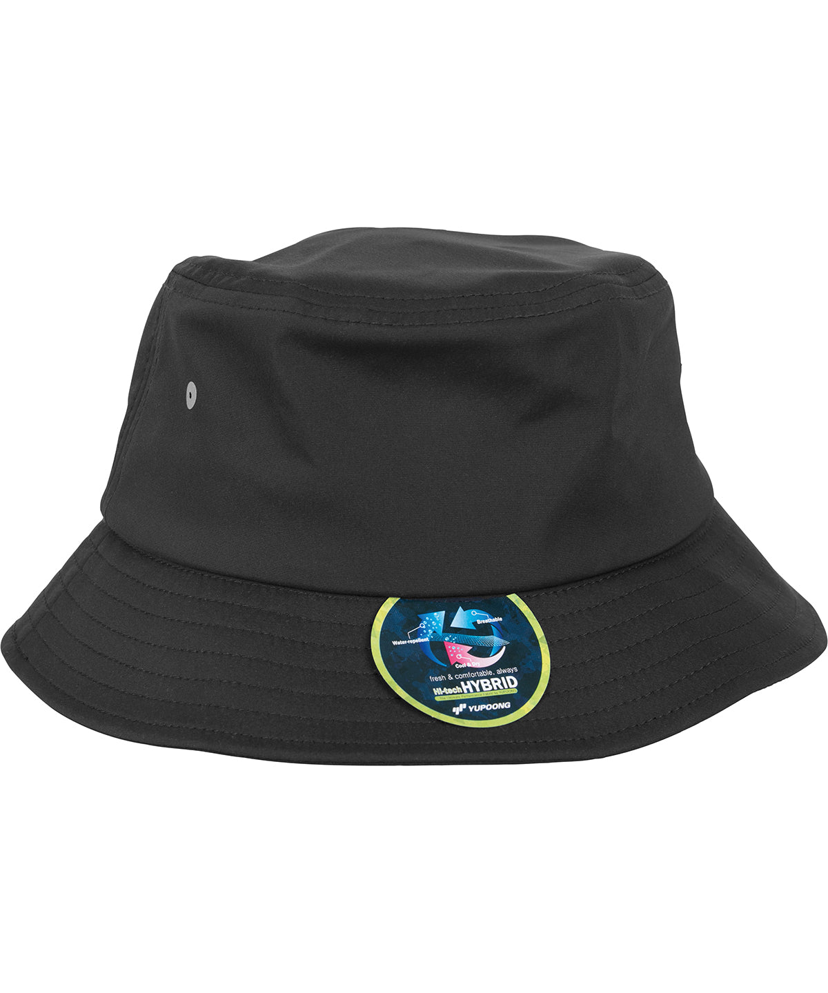 Personalised Hats - Black Flexfit by Yupoong Nylon bucket hat (5003N)