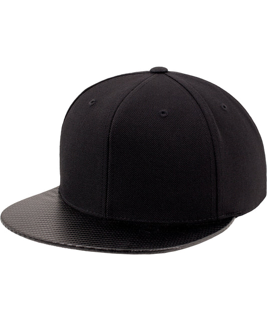 Personalised Caps - Black Flexfit by Yupoong Carbon snapback (6089CA)