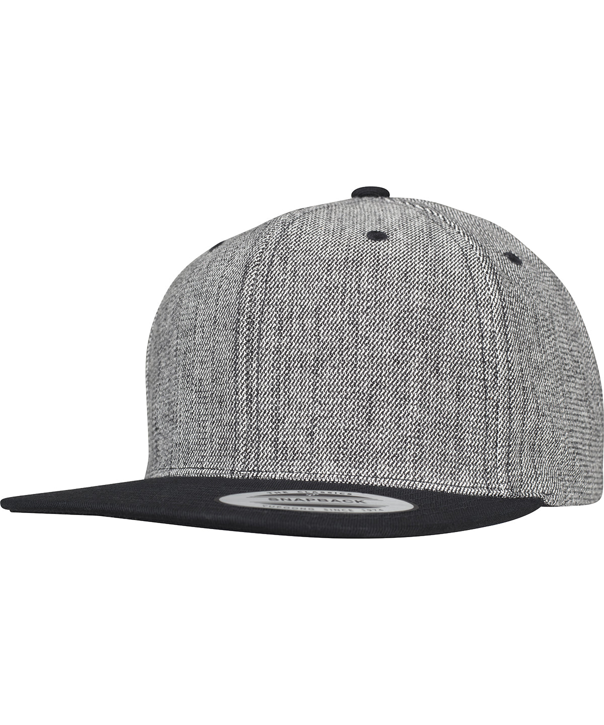 Personalised Caps - Mid Grey Flexfit by Yupoong Melange solid snapback (6089MS)