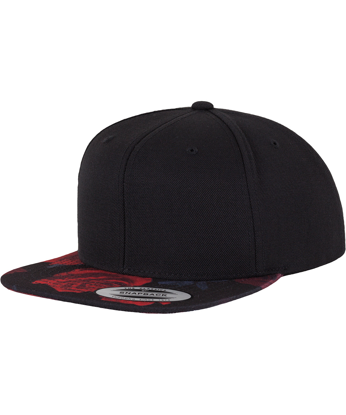 Personalised Caps - Black Flexfit by Yupoong Roses snapback (6089R)