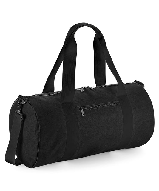 Personalised Bags - Black Bagbase Original barrel bag XL