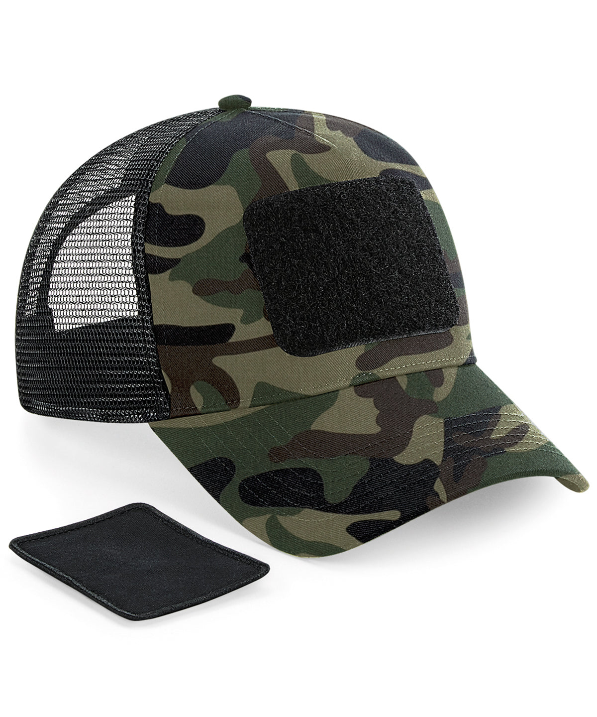 Personalised Caps - Camouflage Beechfield Patch snapback trucker