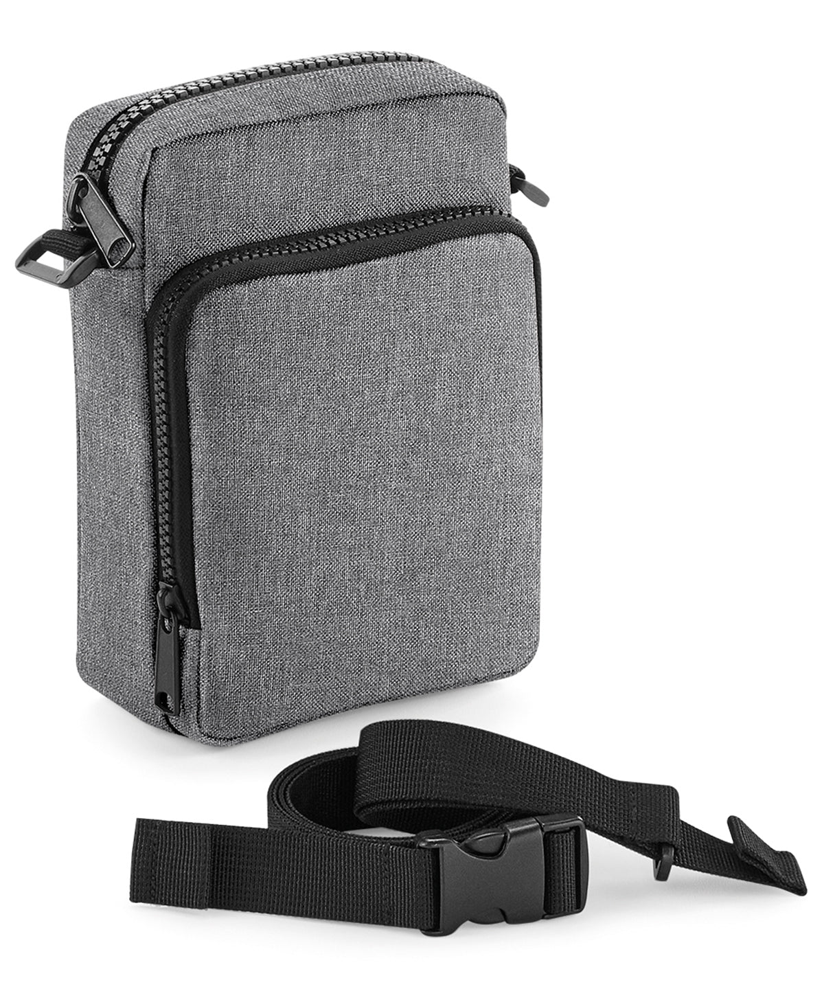 Personalised Bags - Heather Grey Bagbase Modulr™ 1 litre multi pocket