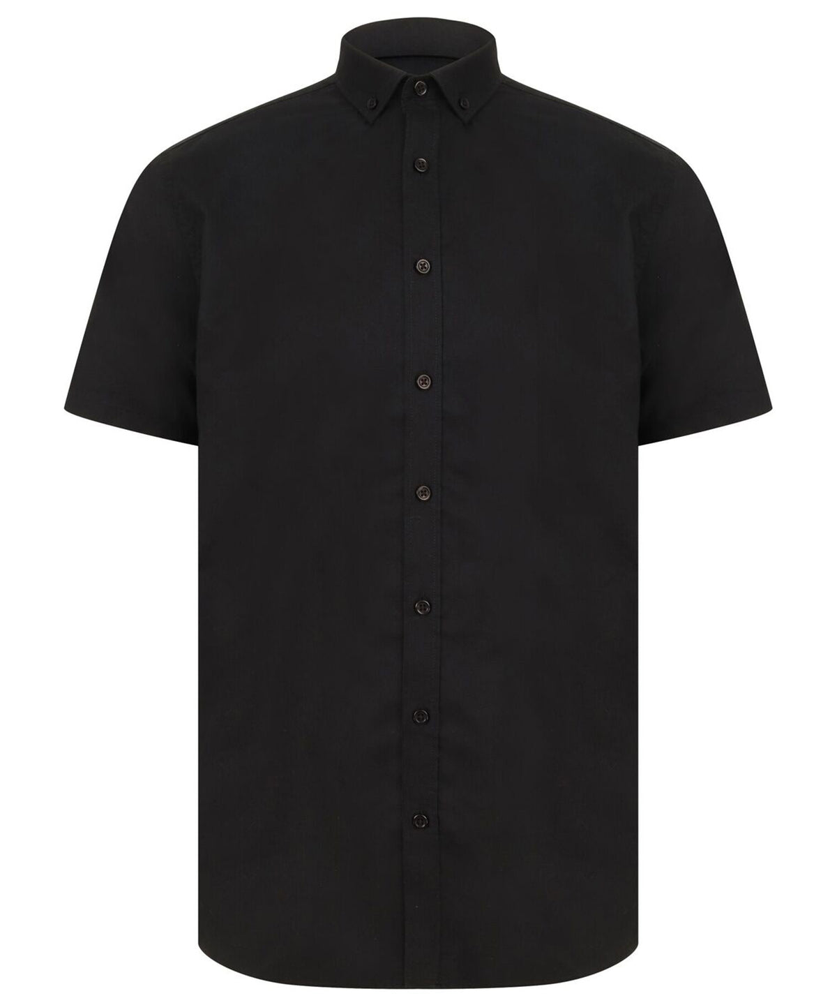 Personalised Shirts - Black Henbury Modern short sleeve Oxford shirt