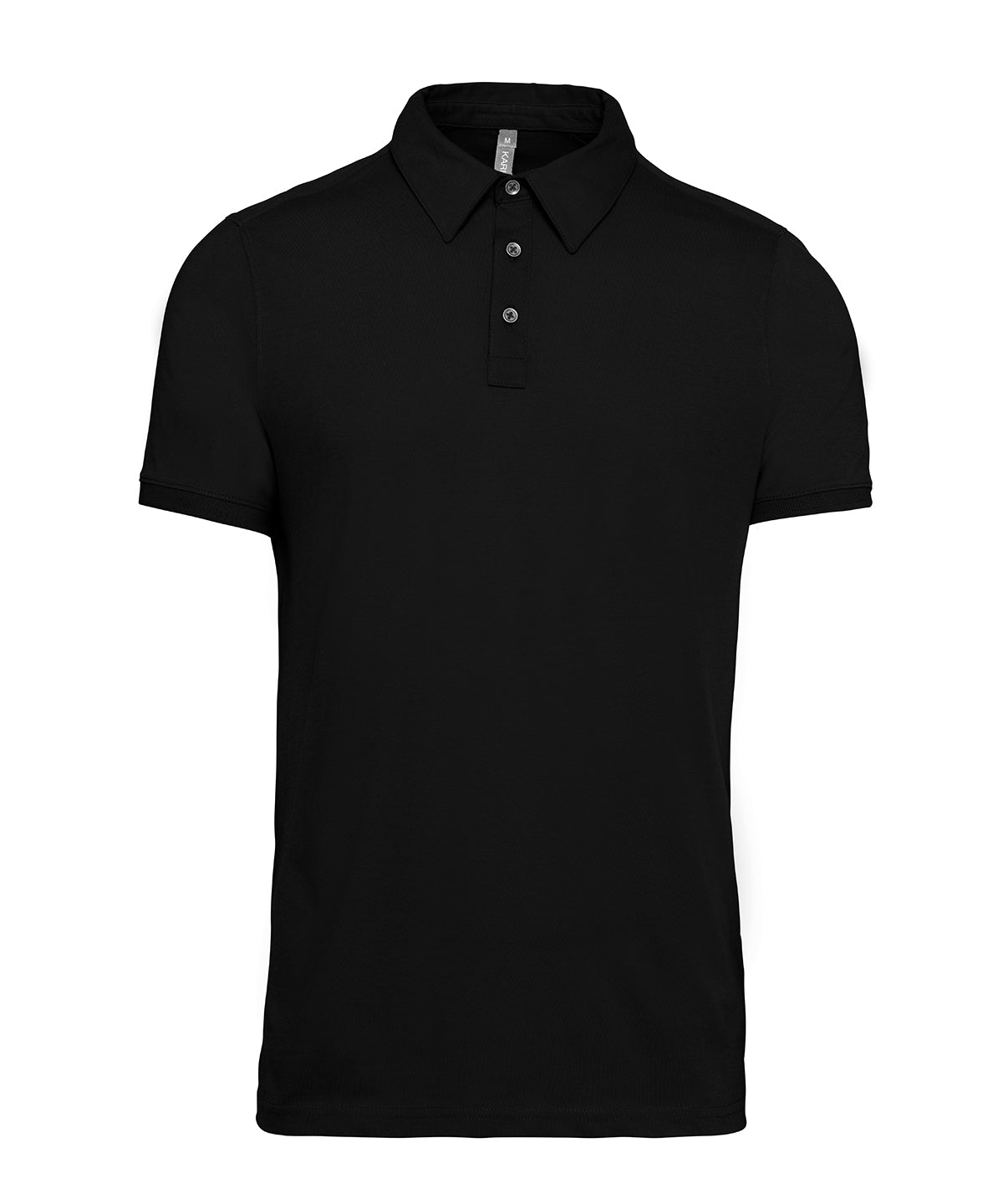 Personalised Polo Shirts - Black Kariban Jersey knit polo shirt