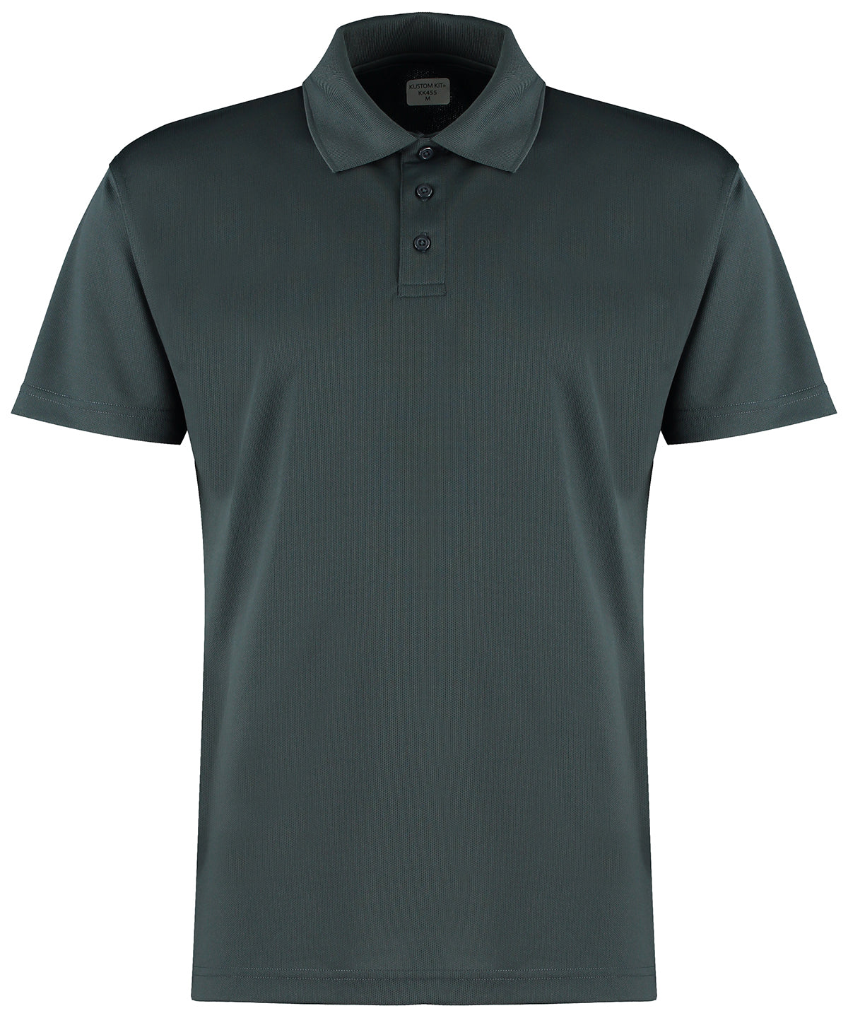 Personalised Polo Shirts - Black Kustom Kit Regular fit Cooltex® plus micro mesh polo