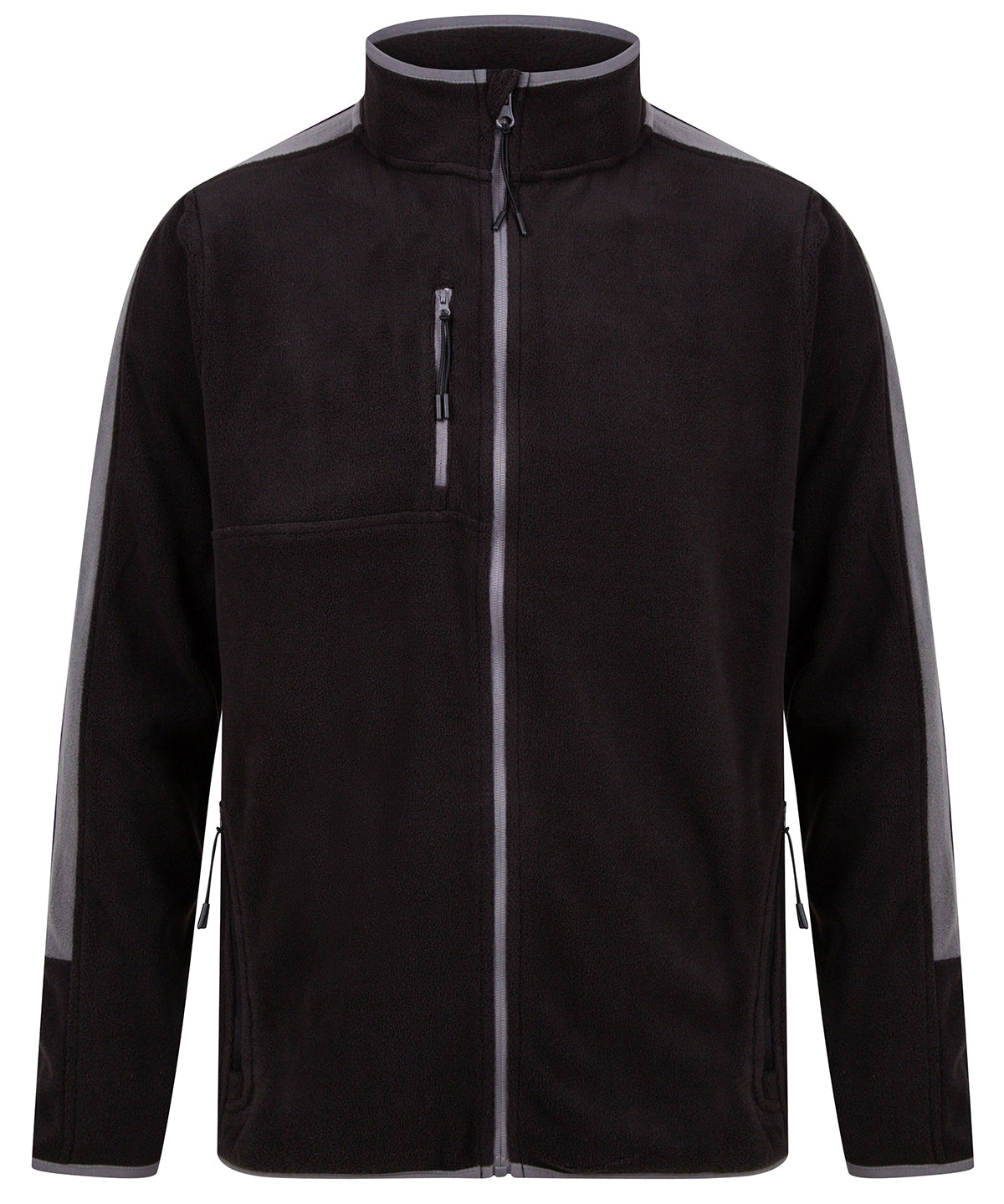 Personalised Jackets - Black Finden & Hales Unisex microfleece jacket