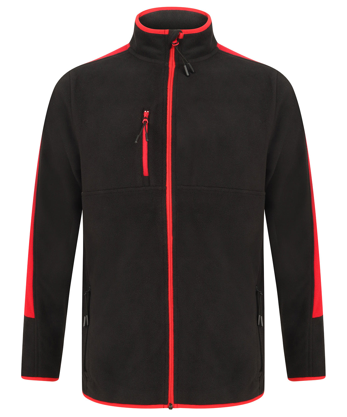Personalised Jackets - Black Finden & Hales Unisex microfleece jacket