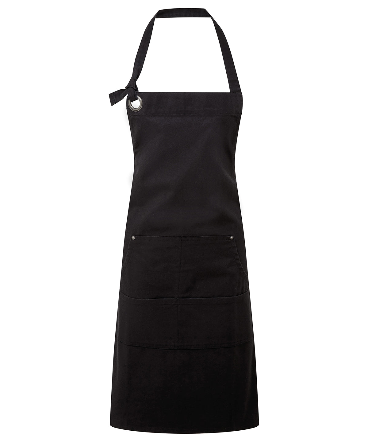 Personalised Aprons - Black Premier Calibre heavy cotton canvas pocket apron