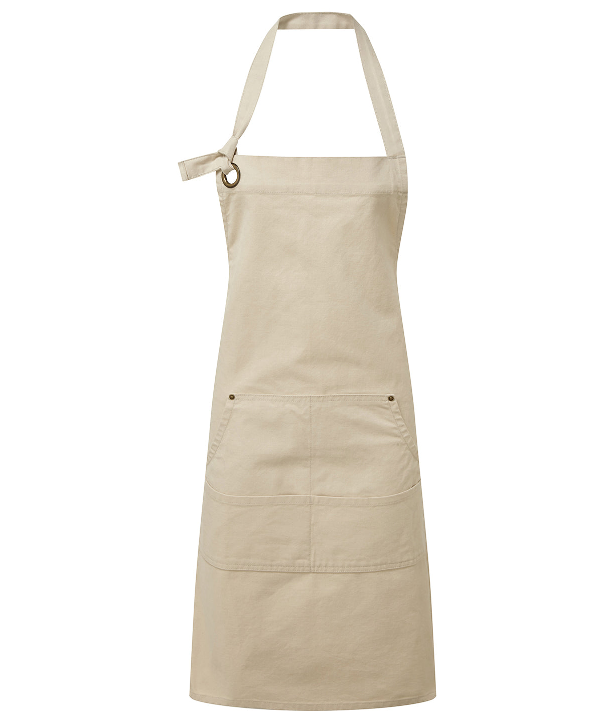 Personalised Aprons - Natural Premier Calibre heavy cotton canvas pocket apron