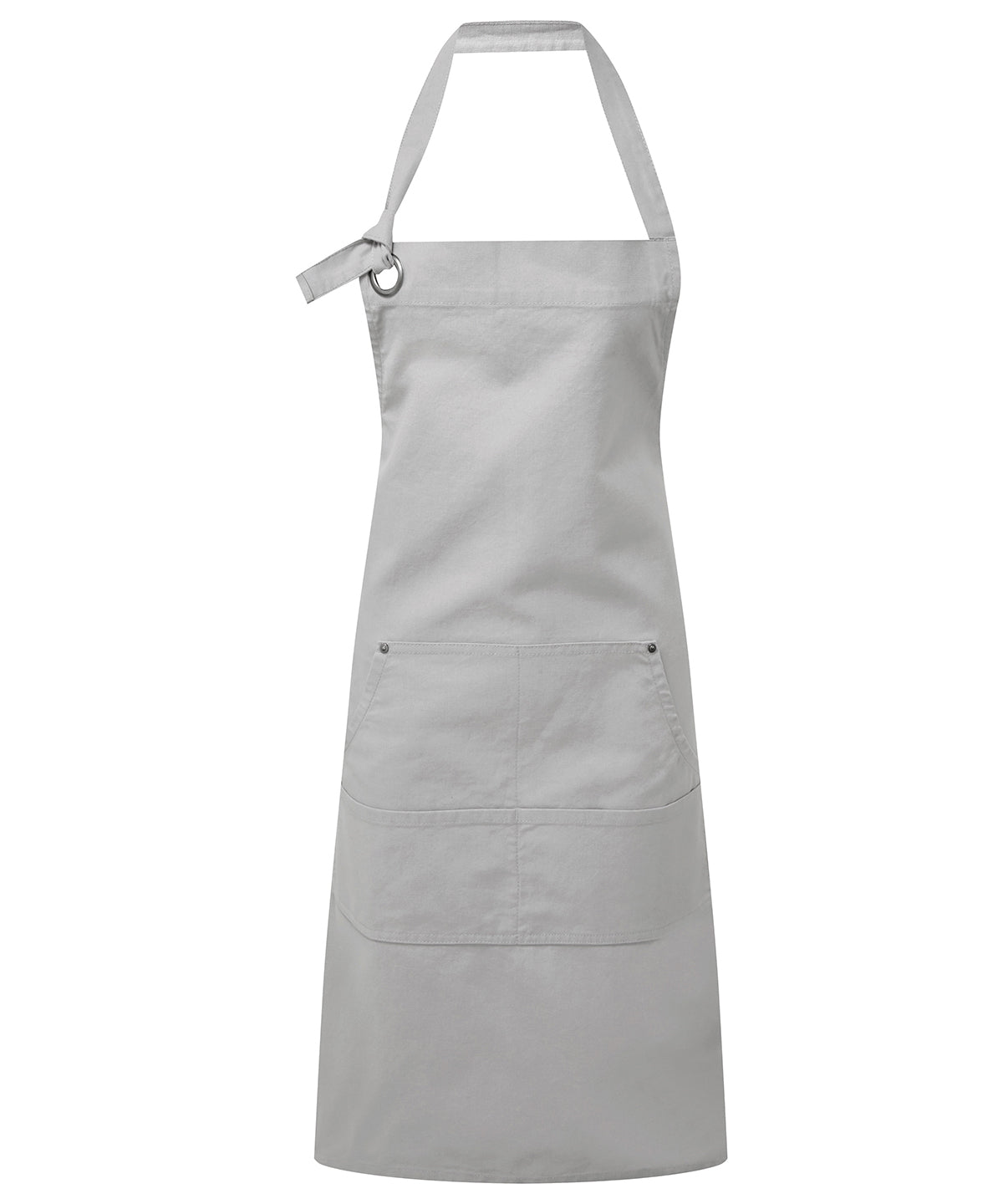 Personalised Aprons - Silver Premier Calibre heavy cotton canvas pocket apron