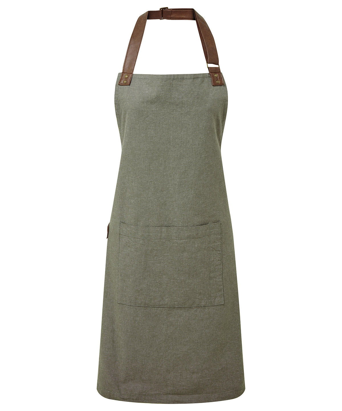 Personalised Aprons - Olive Premier Annex Oxford bib apron