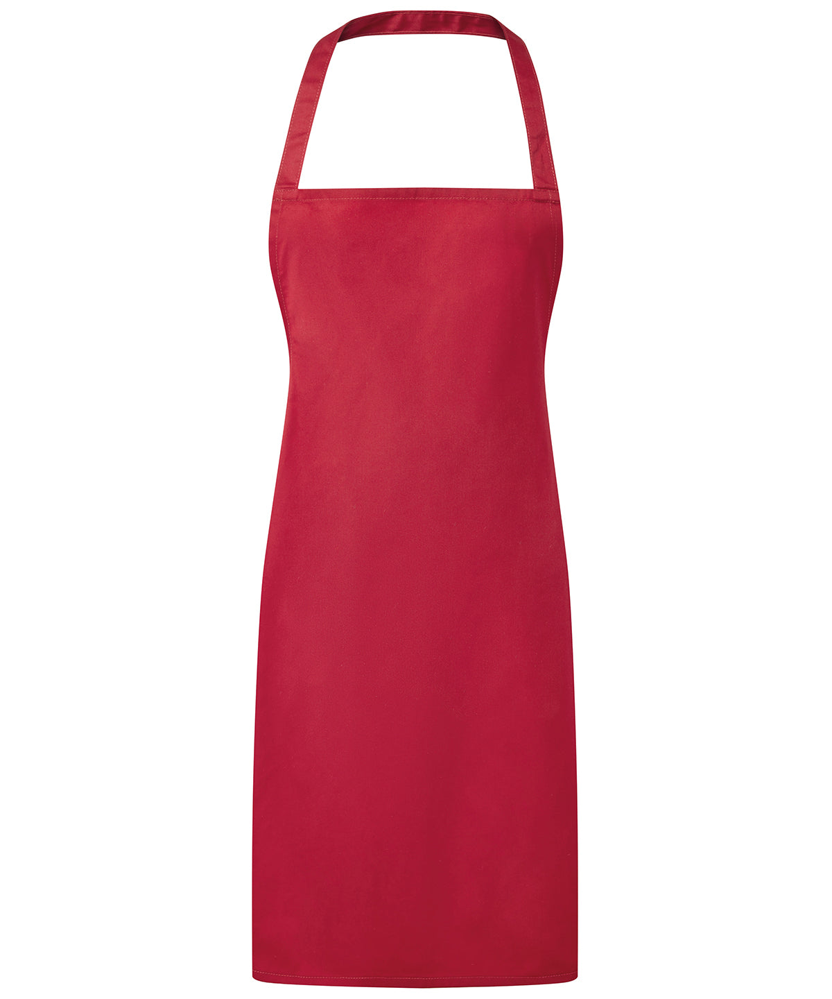 Personalised Aprons - Mid Red Premier Essential bib apron