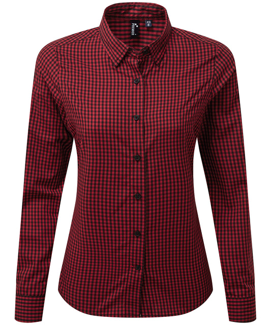 Personalised Blouses - Check Premier Women's Maxton check long sleeve shirt