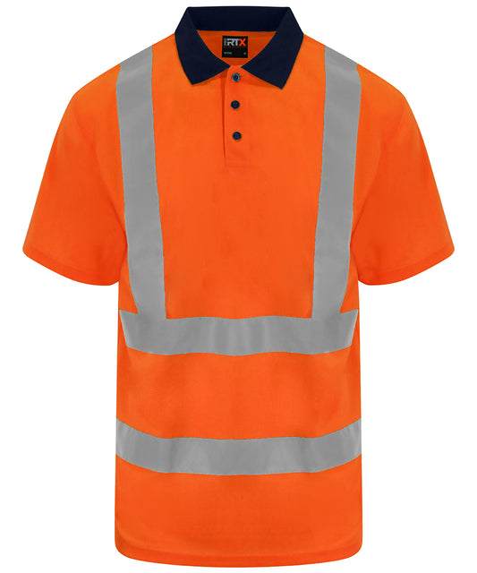 Personalised Polo Shirts - Neon Orange ProRTX High Visibility High visibility polo