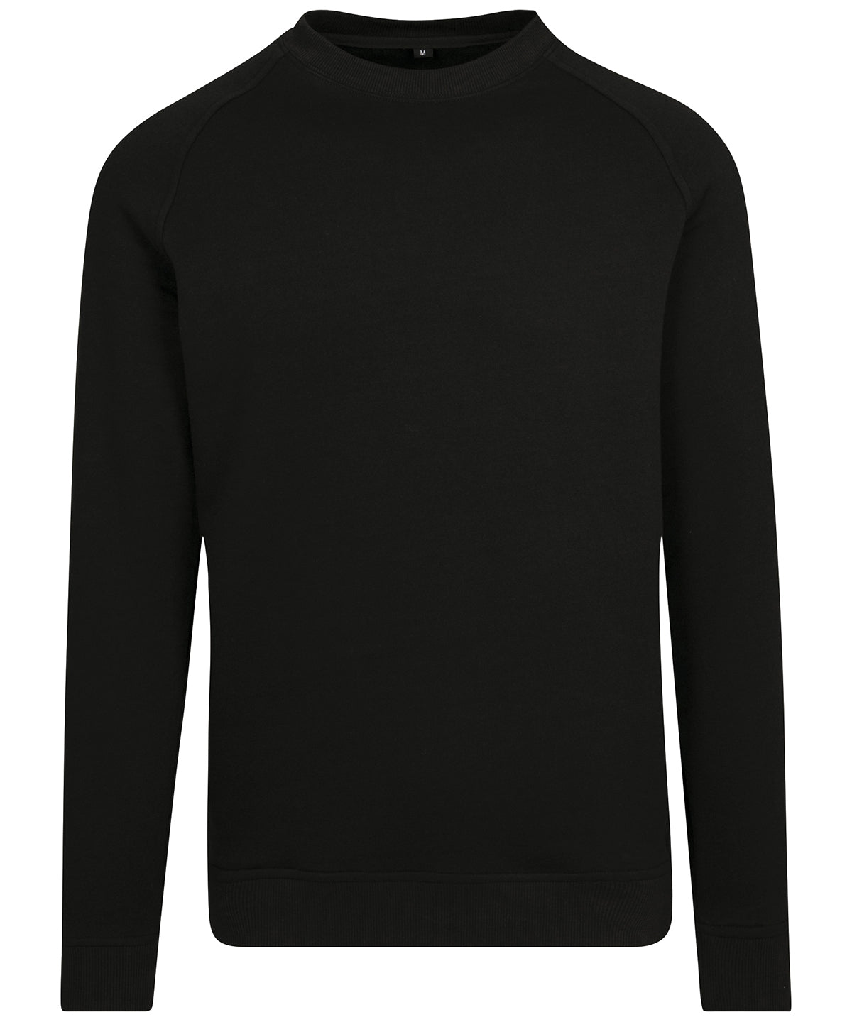 Personalised Sweatshirts - Black Build Your Brand Raglan sweat crew neck