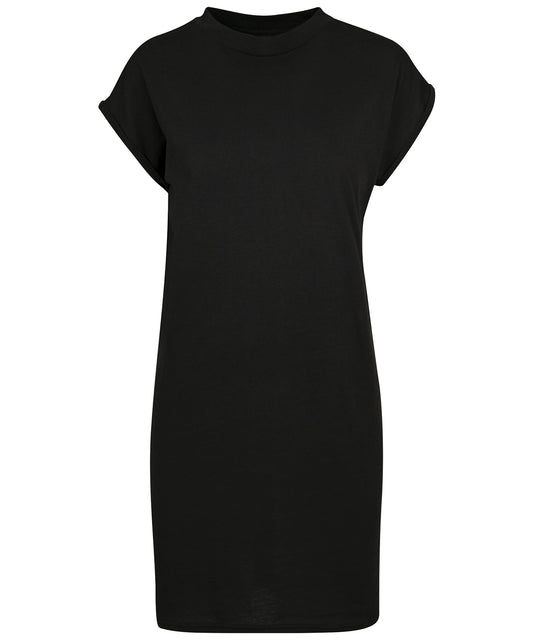 Personalised Dresses - Black Build Your Brand Women's turtle extended shoulder dress