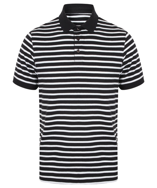 Personalised Polo Shirts - Stripes Front Row Striped Jersey polo shirt