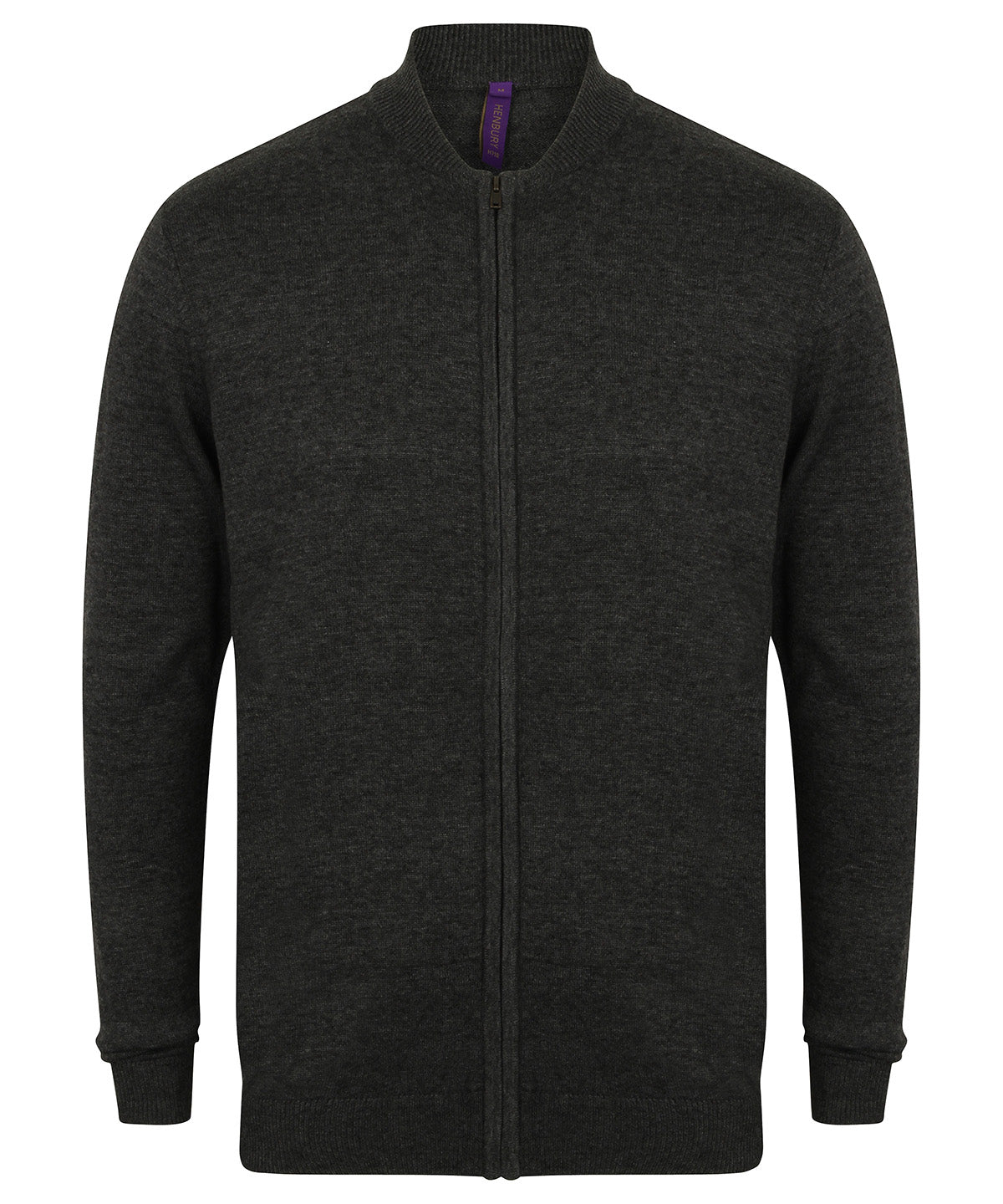 Personalised Jackets - Black Henbury Unisex zip-through cardigan