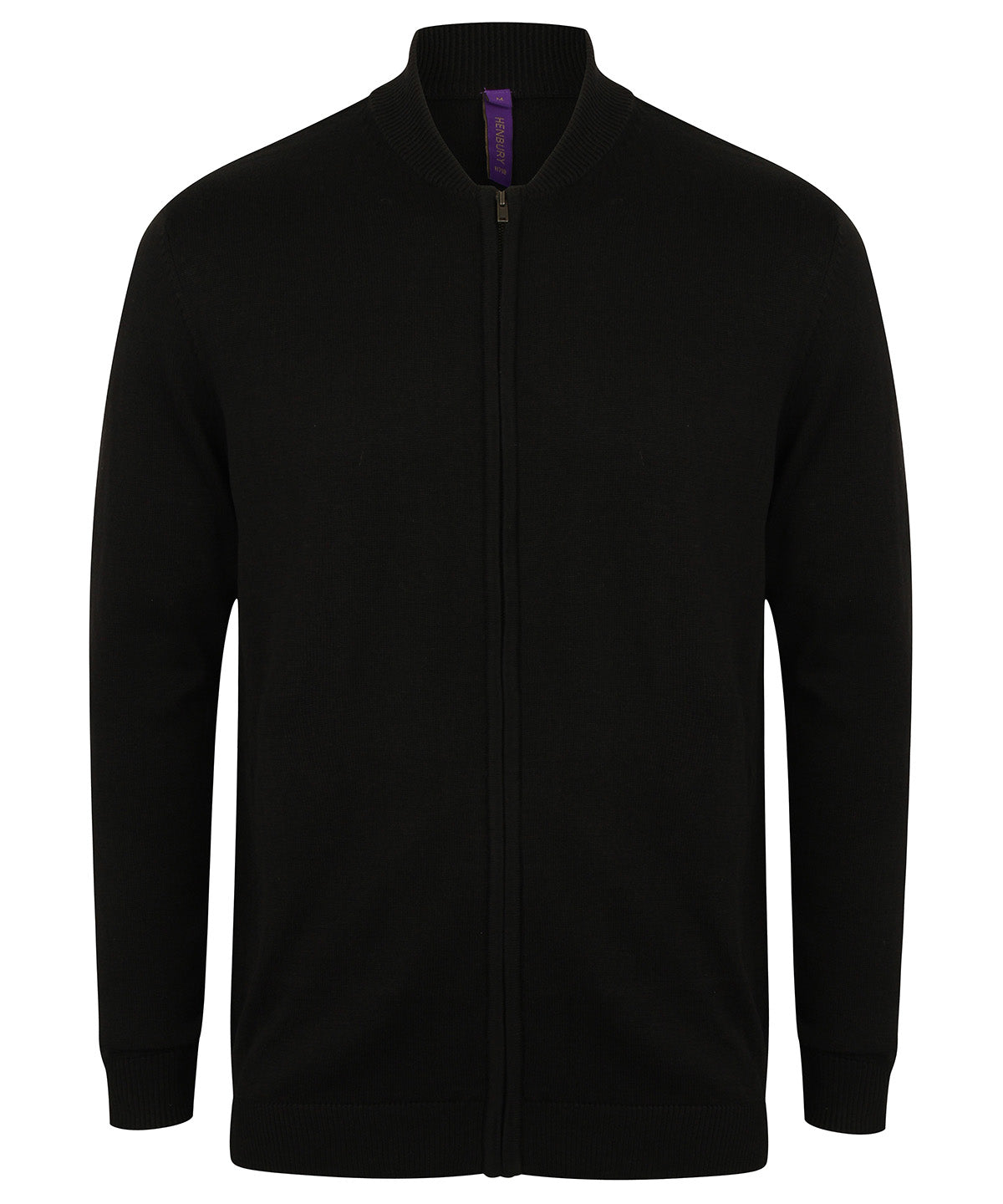 Personalised Jackets - Black Henbury Unisex zip-through cardigan