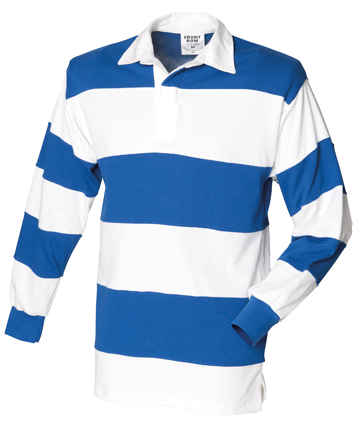 Personalised Polo Shirts - Stripes Front Row Sewn stripe long sleeve rugby shirt