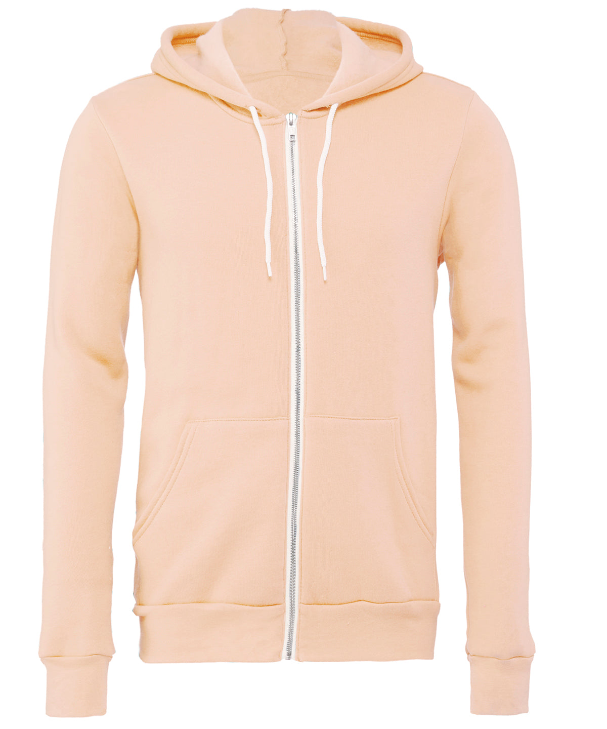 Personalised Hoodies - Mid Grey Bella Canvas Unisex polycotton fleece full-zip hoodie