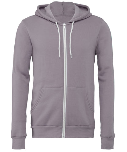 Personalised Hoodies - Mid Grey Bella Canvas Unisex polycotton fleece full-zip hoodie