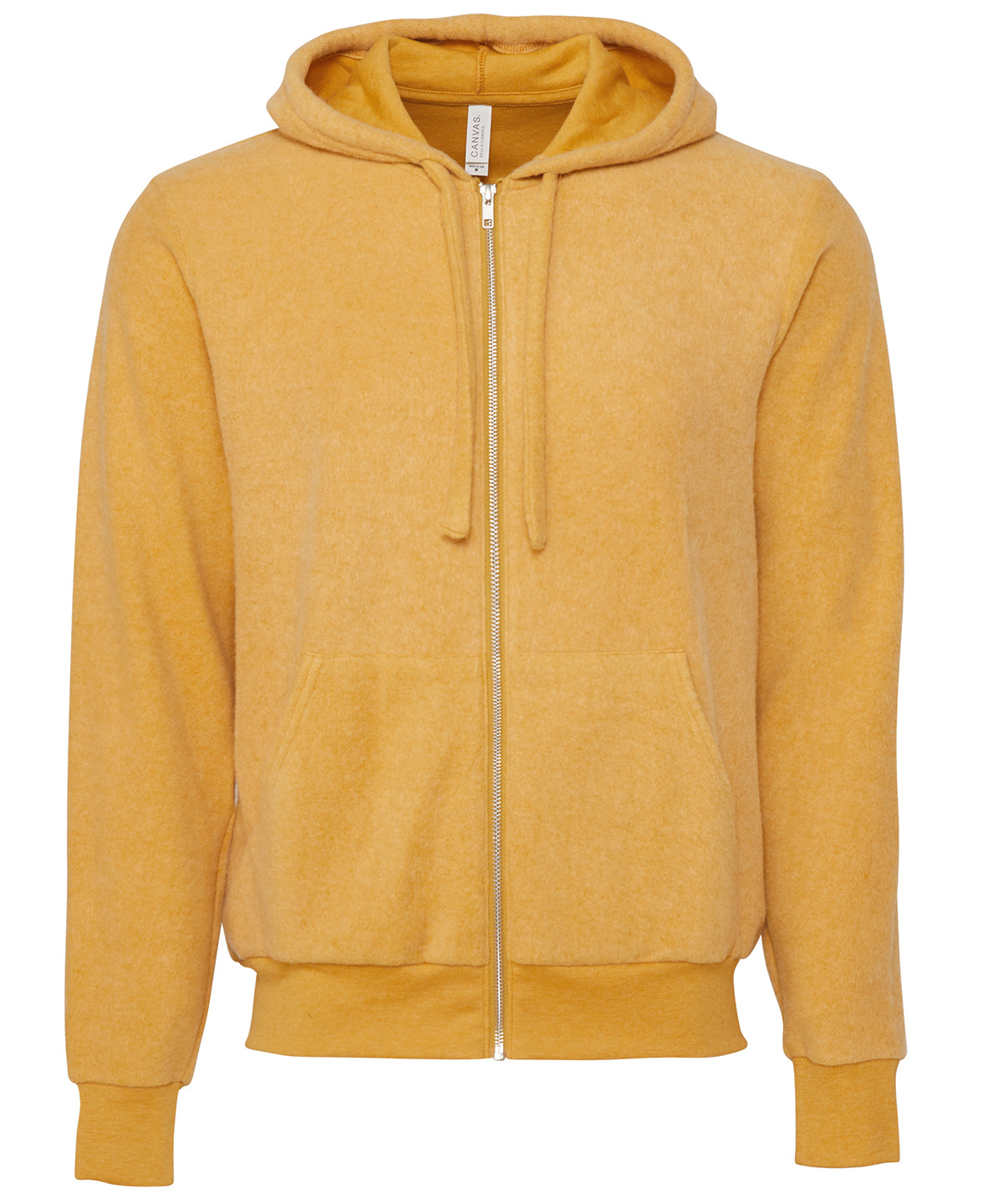 Personalised Hoodies - Heather Grey Bella Canvas Unisex sueded fleece full-zip hoodie
