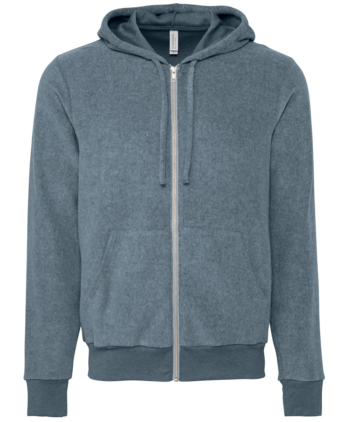 Personalised Hoodies - Heather Grey Bella Canvas Unisex sueded fleece full-zip hoodie
