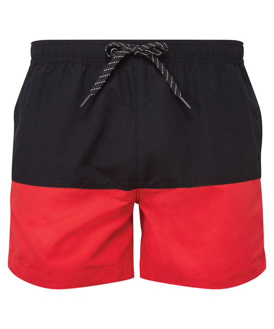 Personalised Shorts - Black Asquith & Fox Block colour swim shorts