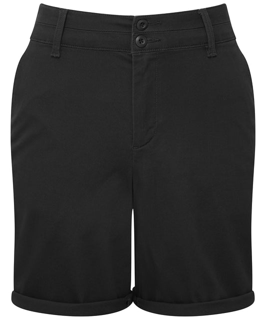 Personalised Shorts - Black Asquith & Fox Women’s lightweight chino shorts