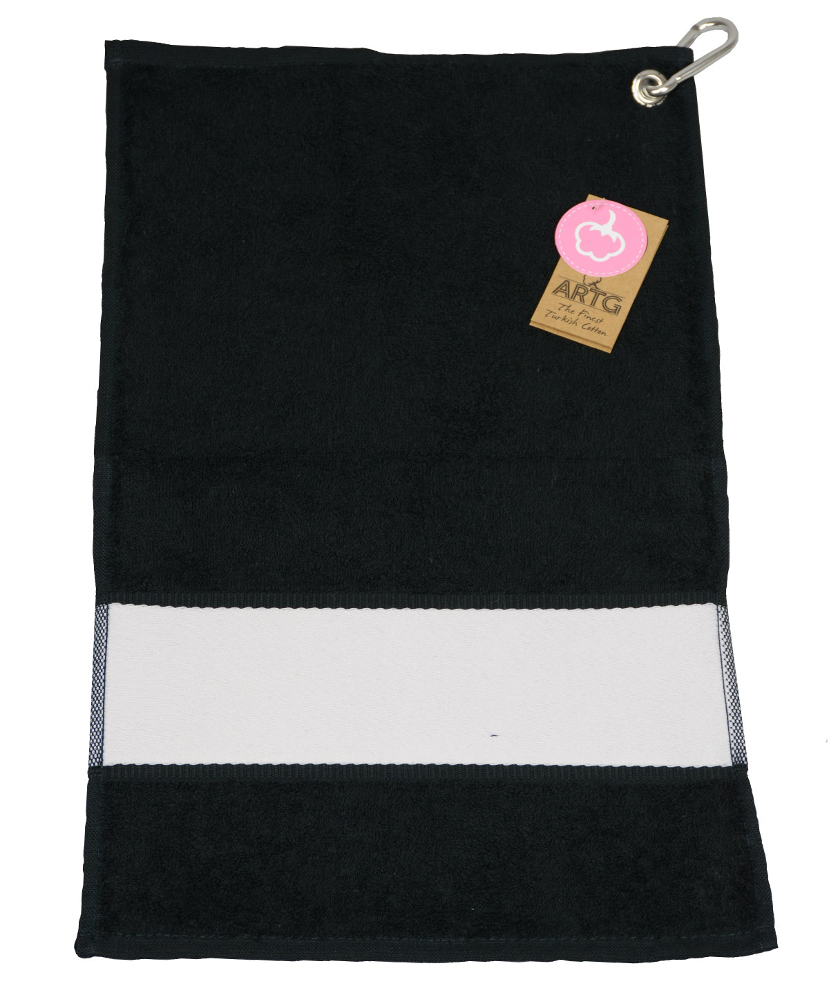 Personalised Towels - Black A&R Towels ARTG® SUBLI-Me® golf towel