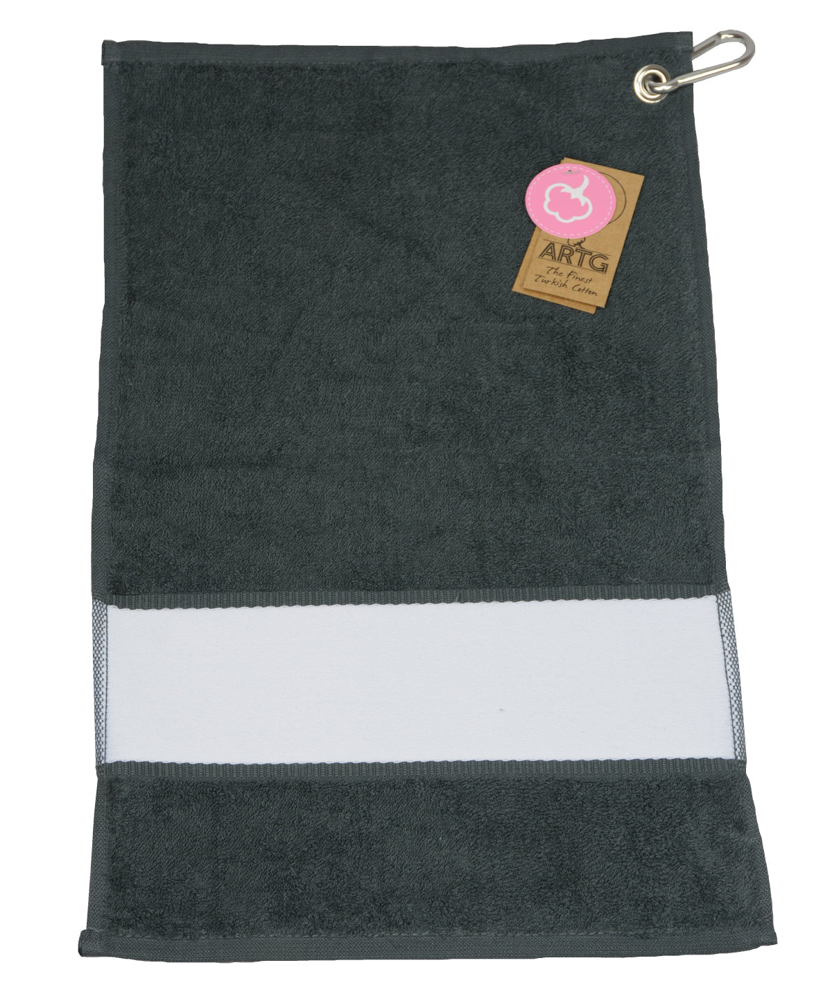 Personalised Towels - Dark Grey A&R Towels ARTG® SUBLI-Me® golf towel