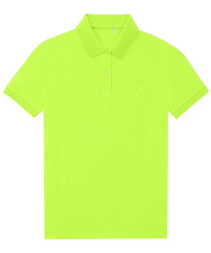 Personalised Polo Shirts - Mid Yellow B&C Collection B&C My Eco Polo 65/35 /Women