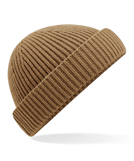Personalised Hats - Light Brown Beechfield Harbour beanie