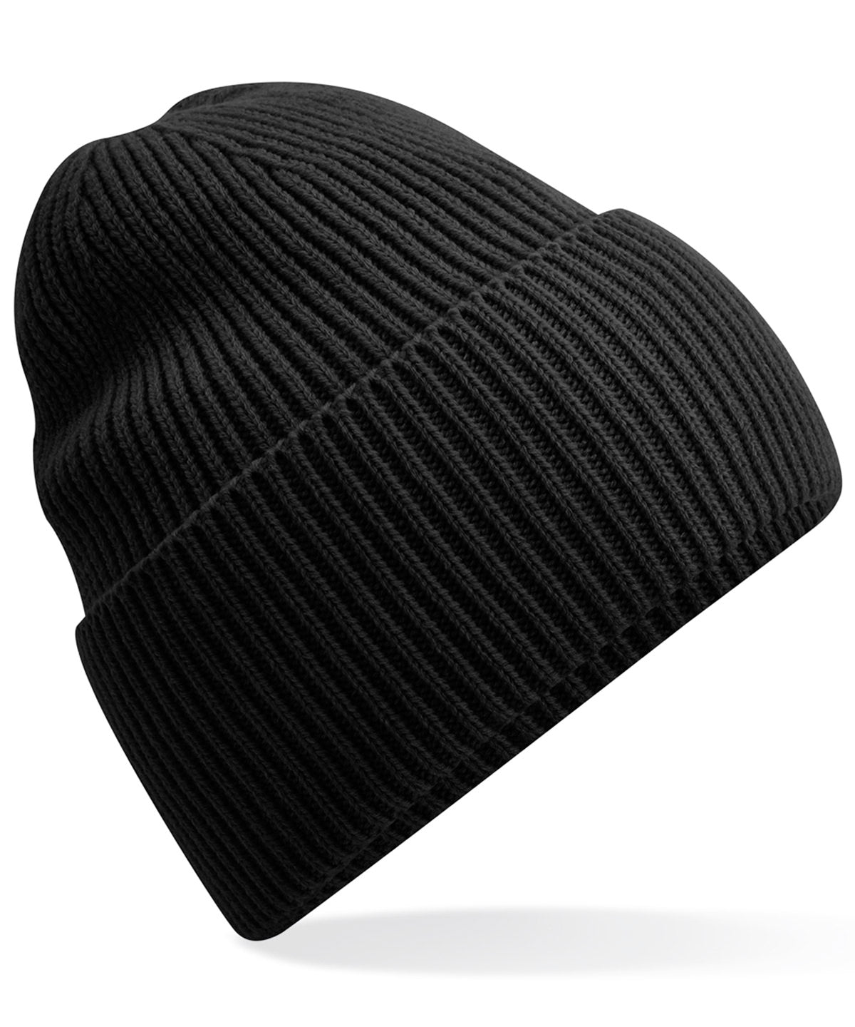 Personalised Hats - Black Beechfield Oversized cuffed beanie