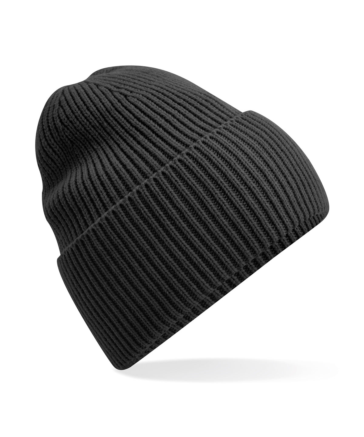 Personalised Hats - Dark Grey Beechfield Oversized cuffed beanie