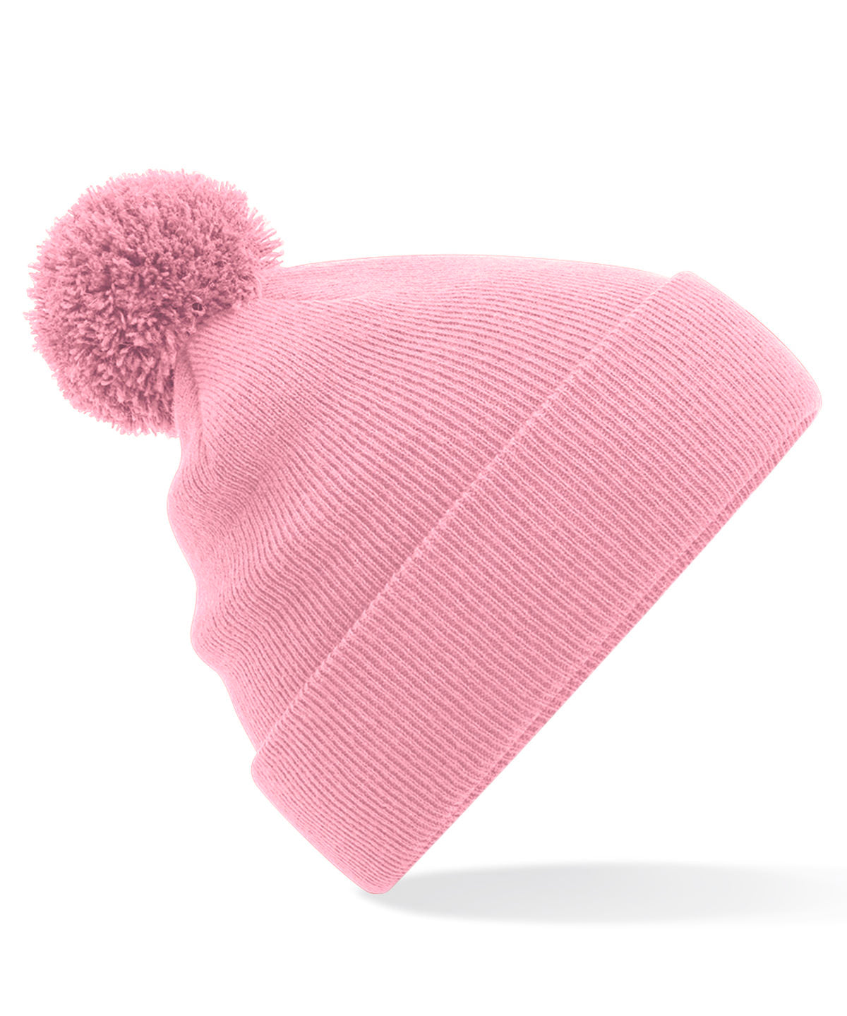 Personalised Hats - Light Pink Beechfield Junior original pom pom beanie