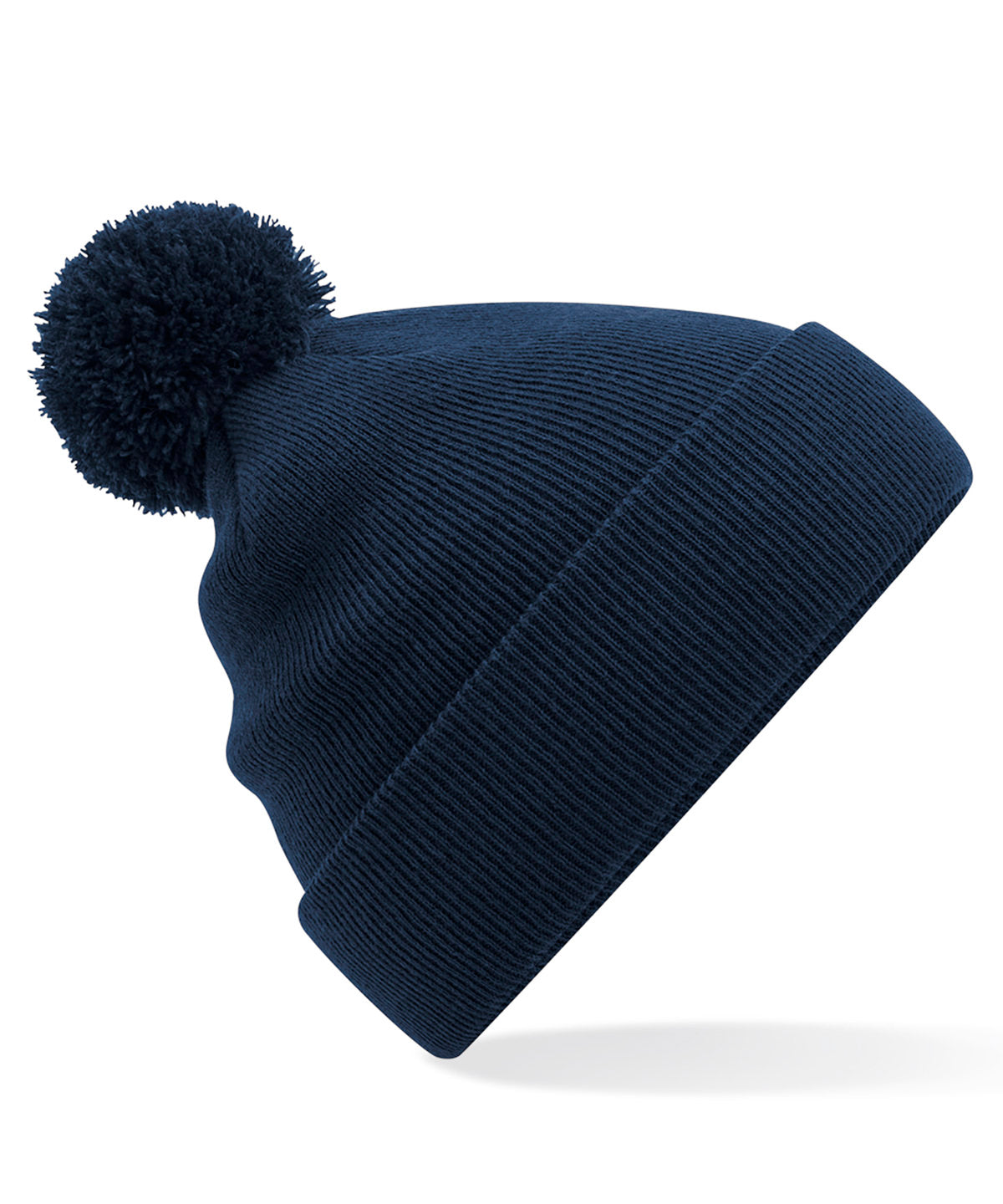 Personalised Hats - Navy Beechfield Junior original pom pom beanie