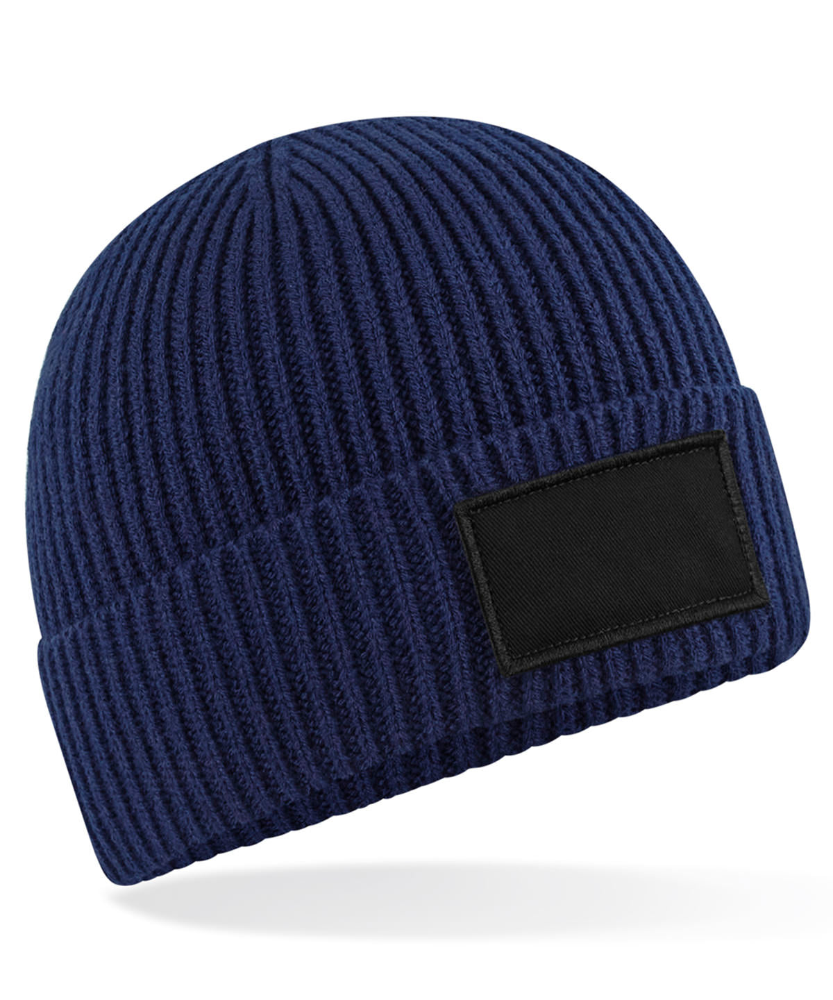 Personalised Hats - Dark Brown Beechfield Fashion patch beanie