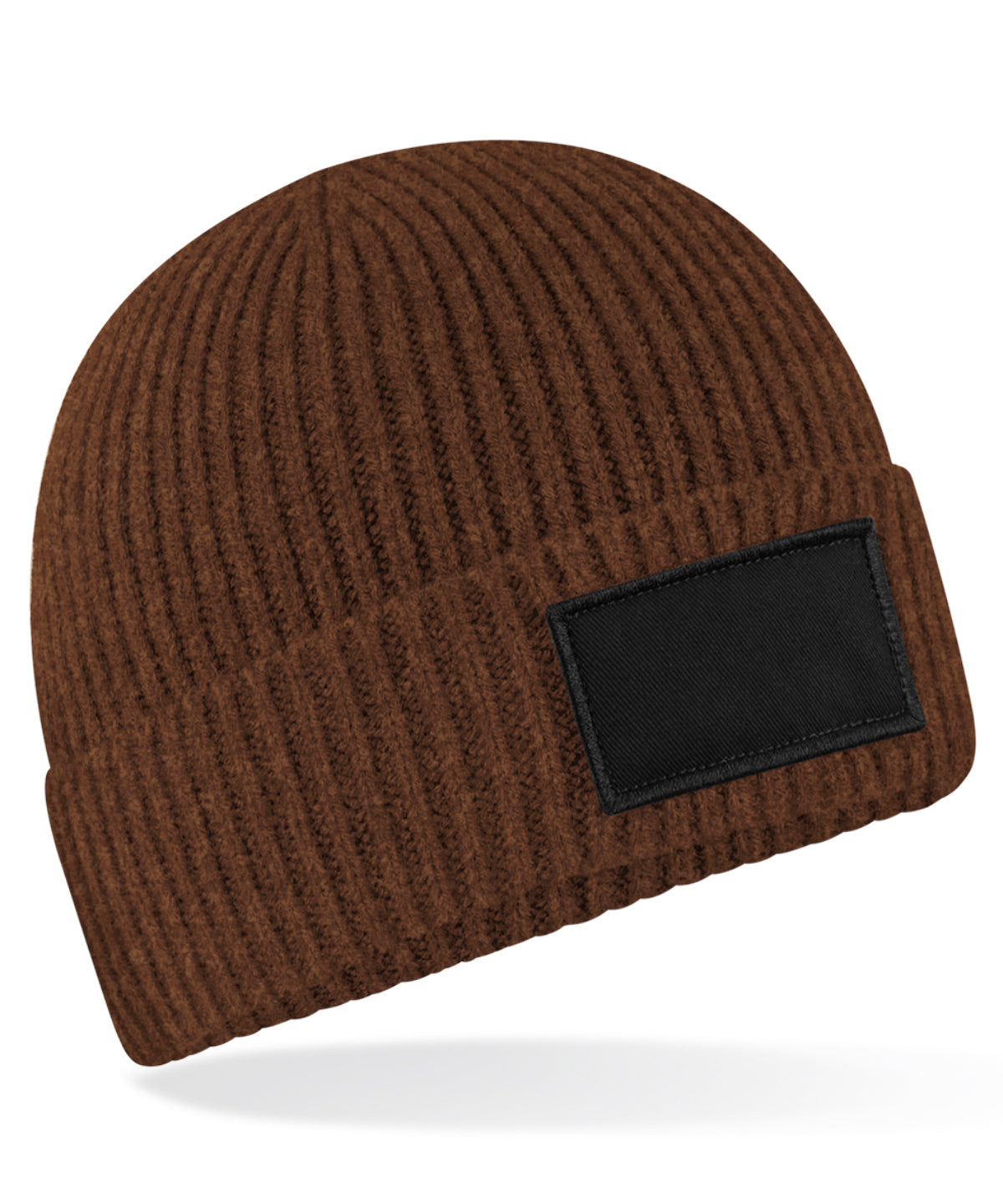 Personalised Hats - Natural Beechfield Fashion patch beanie